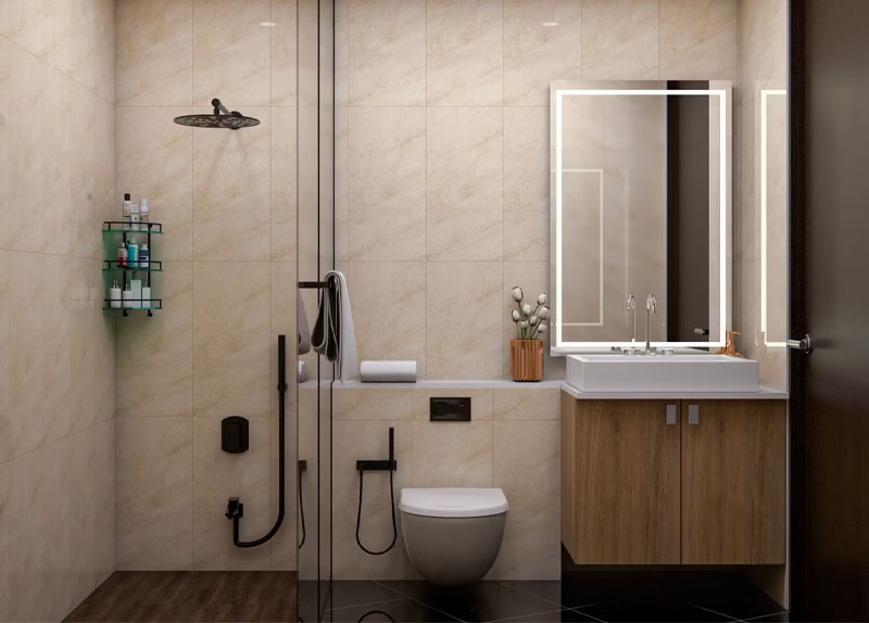 desain kamar mandi minimalis Perpaduan Modern Klasik