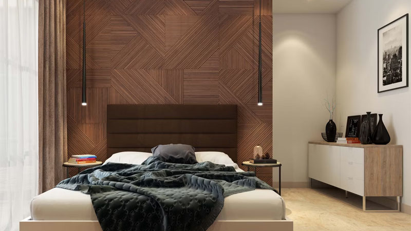 kamar tidur minimalis modern Earth Tone
