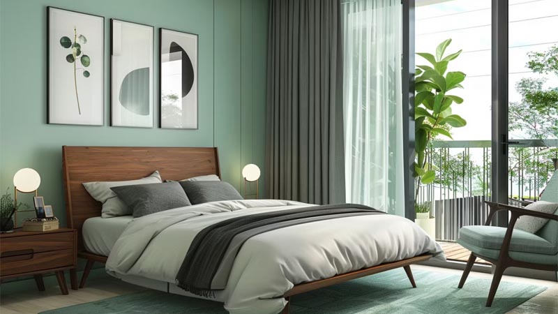 kamar tidur minimalis modern Mid Century Modern