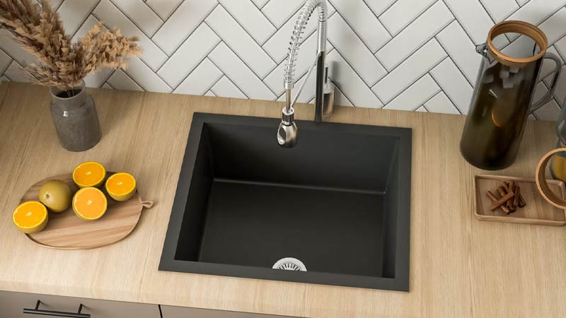 wastafel dapur Hitam Minimalis