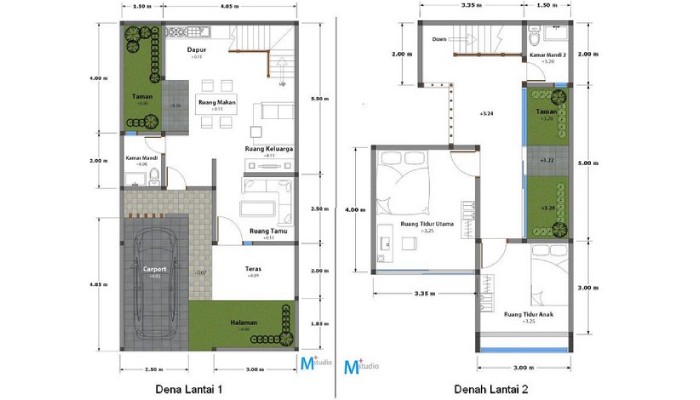 Denah Rumah Minimalis Luas Tipe 90