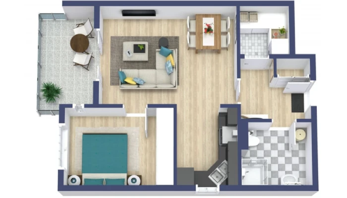 Desain Rumah 6x12 Tanpa Garasi Model Kamar Mandi Luas