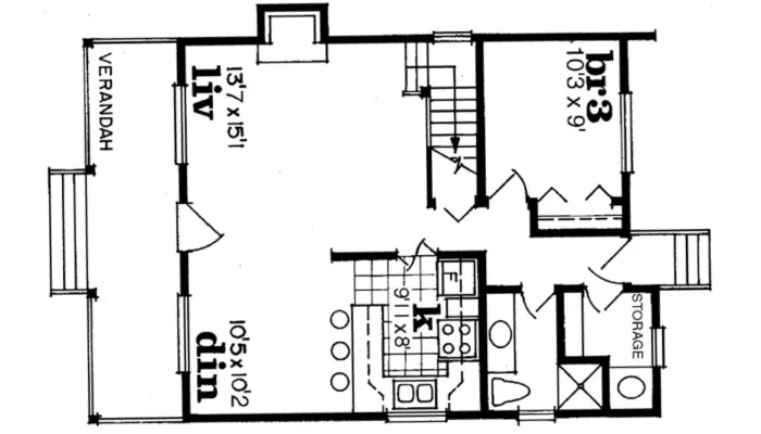 Desain Rumah 6x12 Tanpa Garasi Model 2 Lantai