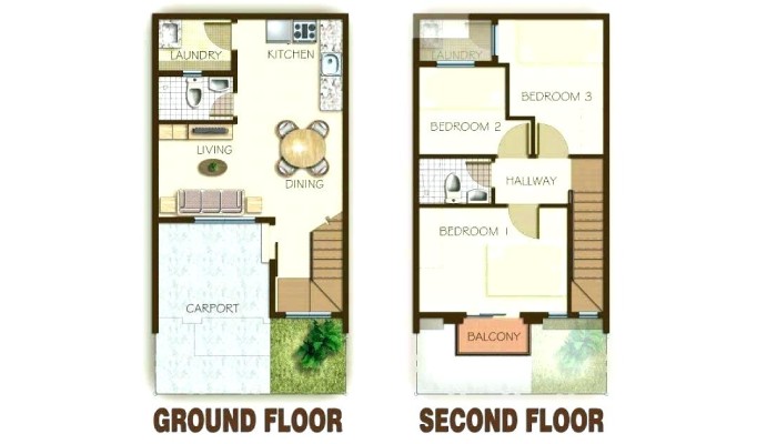 denah rumah Rumah Minimalis 2 Lantai