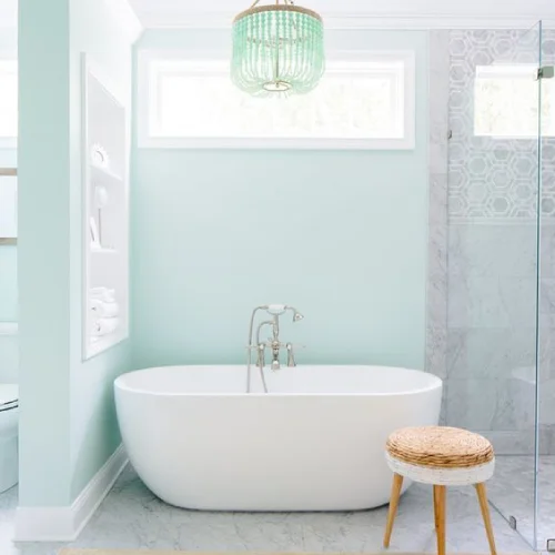 kamar tidur minimalist Warna Pastel