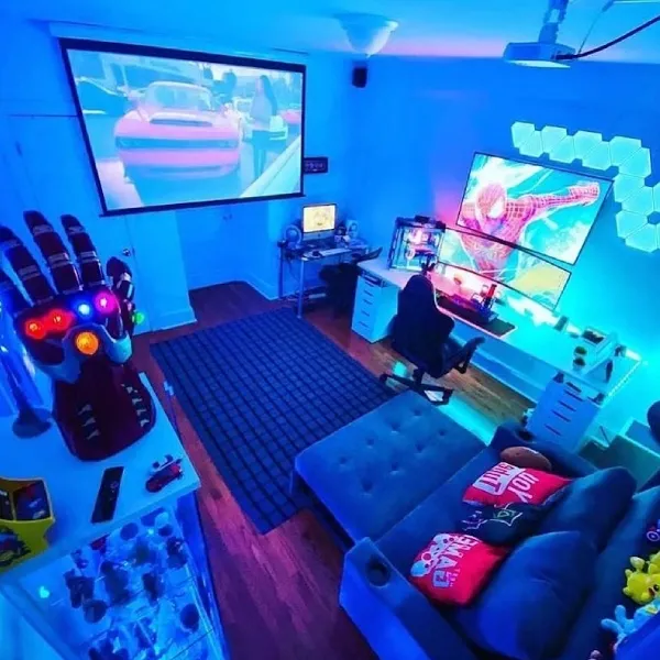 desain kamar tidur gaming sederhana