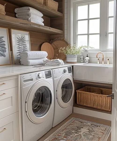 sempit ruang laundry minimalis jendela besar