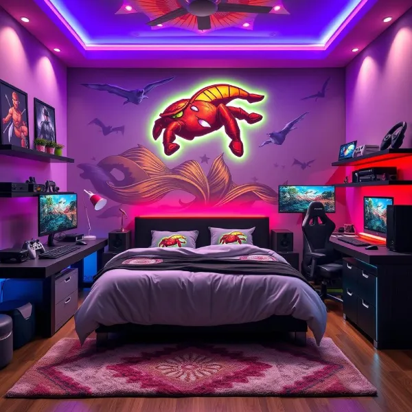desain kamar tidur gaming monitor 2