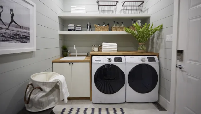Desain Ruang Laundry Wastafel