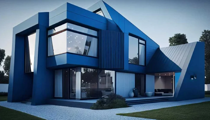 Warna Cat Luar Rumah sejuk Biru Es