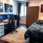 desain kamar tidur gaming monitor 2