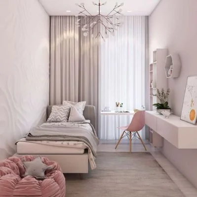 desain kamar tidur anak perempuan minimalis sederhana ukuran kecil