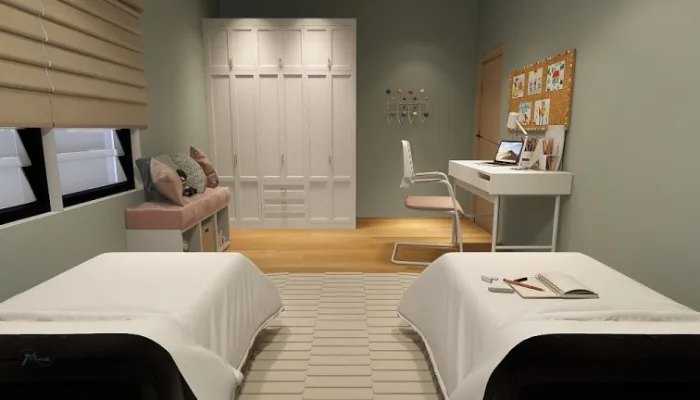 Kamar Tidur Anak 2 Kasur Simple