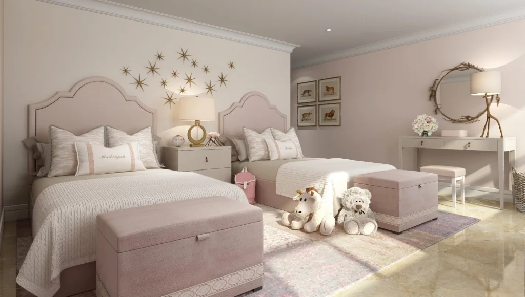 desain kamar tidur anak 2 kasur
