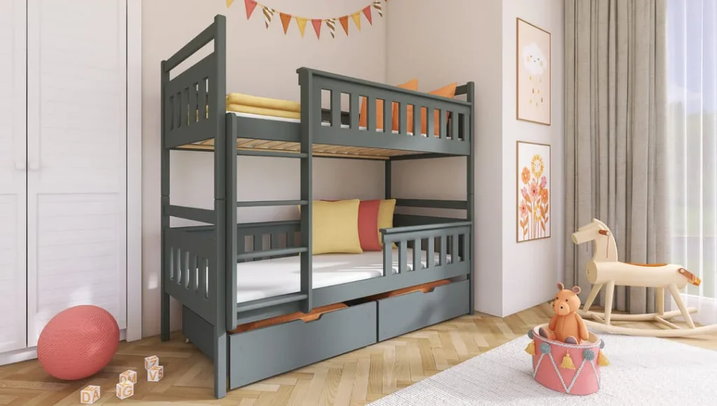 foto desain tempat tidur anak perempuan bertingkat