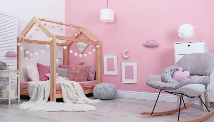 warna cat Pink Lembut kamar anak perempuan