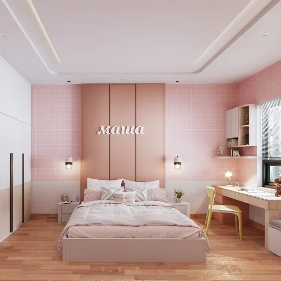 model plafon kamar anak perempuan persegi