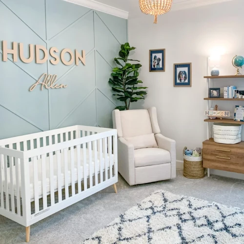 desain kamar bayi laki laki minimalist blue