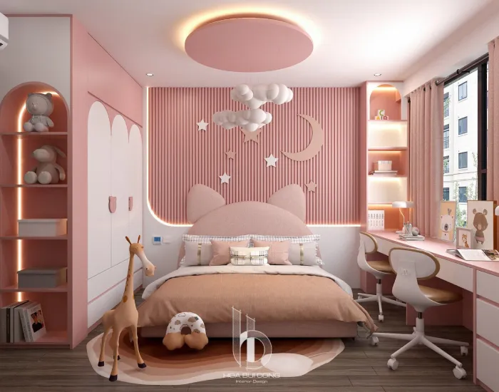 Model Plafon Kamar Anak Perempuan Bulat