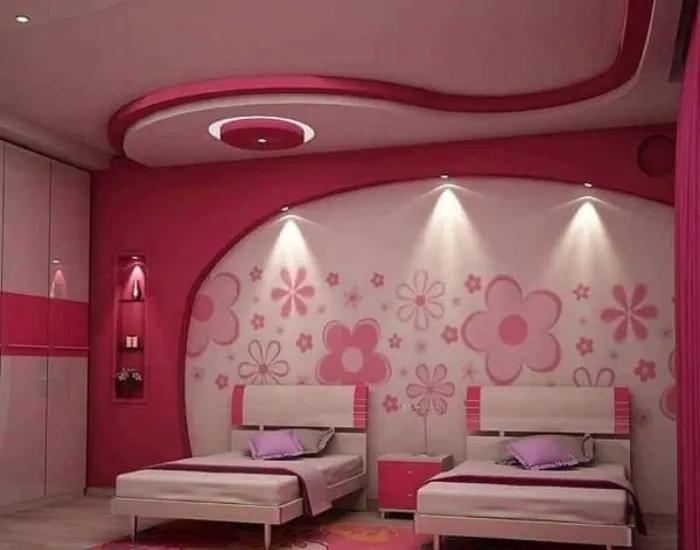 Plafon Kamar Anak Perempuan Melengkung