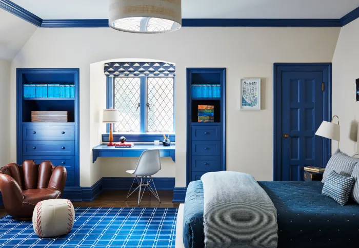 kamar set anak laki minimalis blue