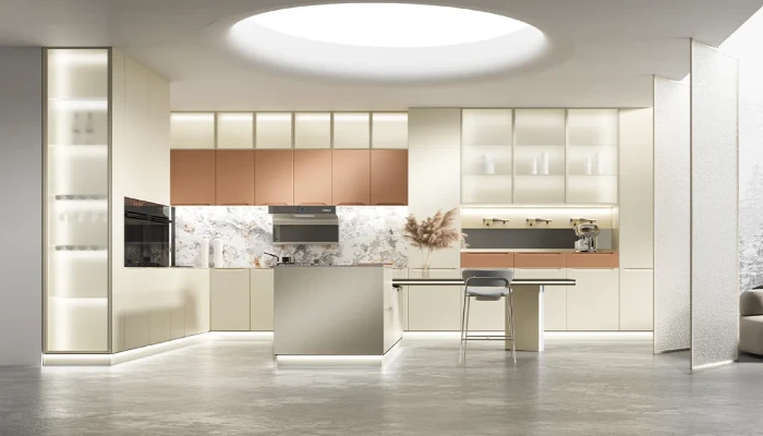 dapur minimalis modern mewah lampu bawah