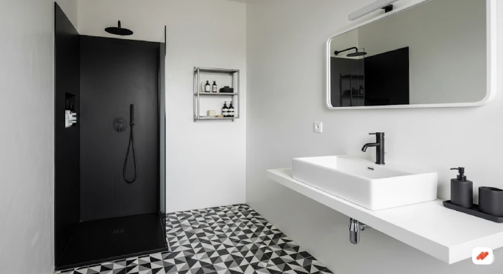 Kamar Mandi Hitam Putih