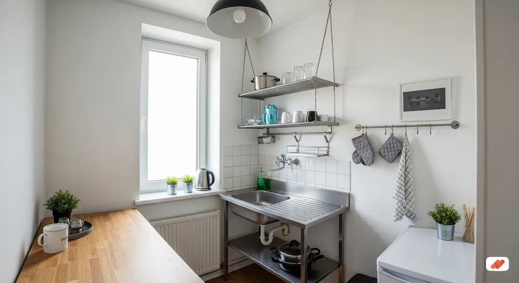 Wastafel Sederhana di Dapur Sempit
