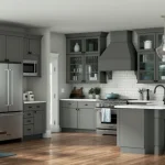 dapur minimalis warna cat Abu-abu