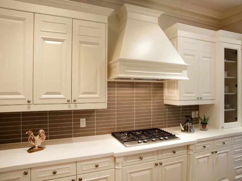 dapur minimalis warna cat Krem Hangat