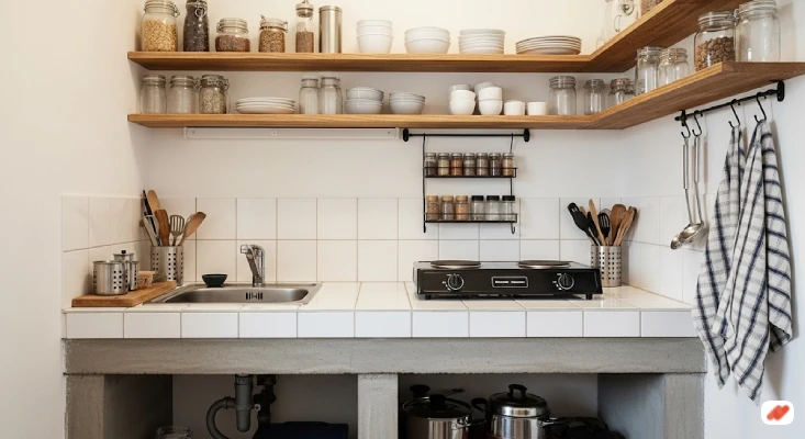 Dapur 2x2 Sederhana Tanpa Kabinet Atas