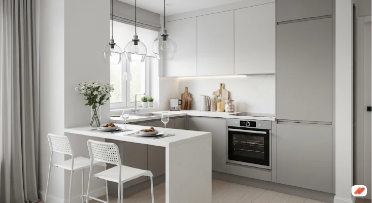 Dapur 3x2 Meter dengan Meja Bar