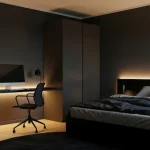 Kamar Tidur Abu-Abu minimalist modern