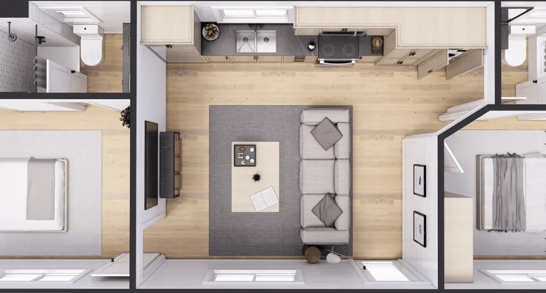 denah rumah minimalis 2 kamar tidur rumah indonesia