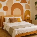 desain cat kamar geometris