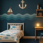 desain kamar tidur anak nuansa biru