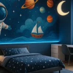 gambar kamar tidur kartun Petualangan Luar Angkasa