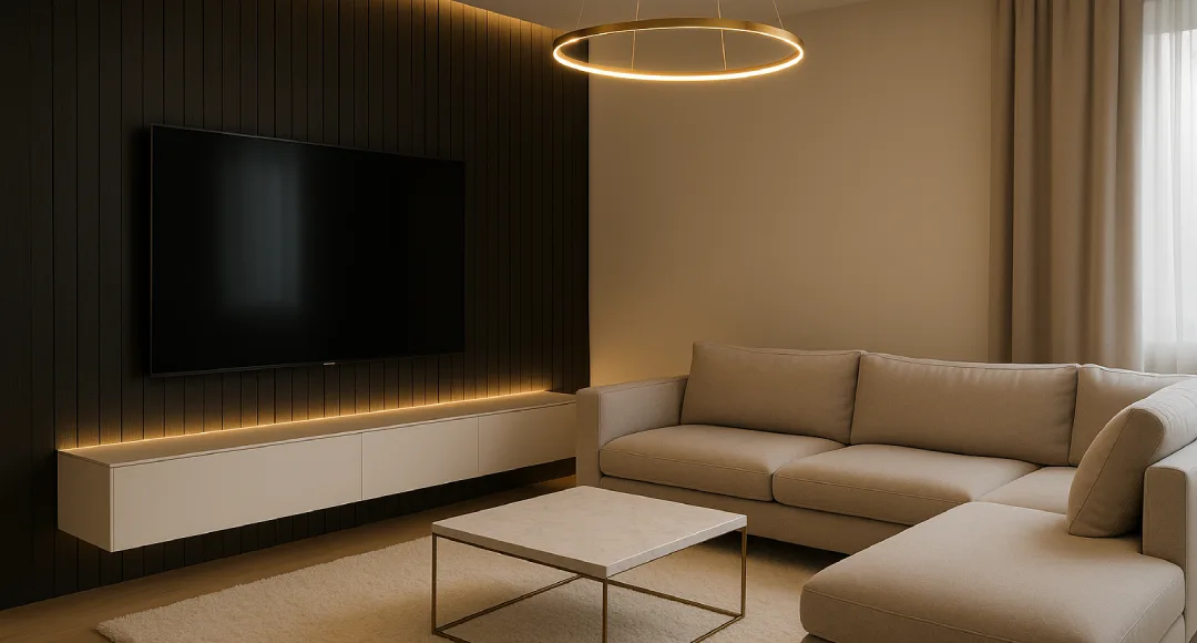 Ruang TV dengan Style Minimalis Mewah terbaru