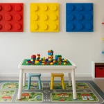 Ruang bermain anak minimalis tema lego