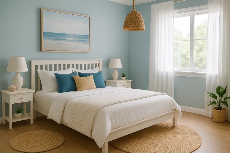 desain kamar tidur aesthetic Coastal Breeze