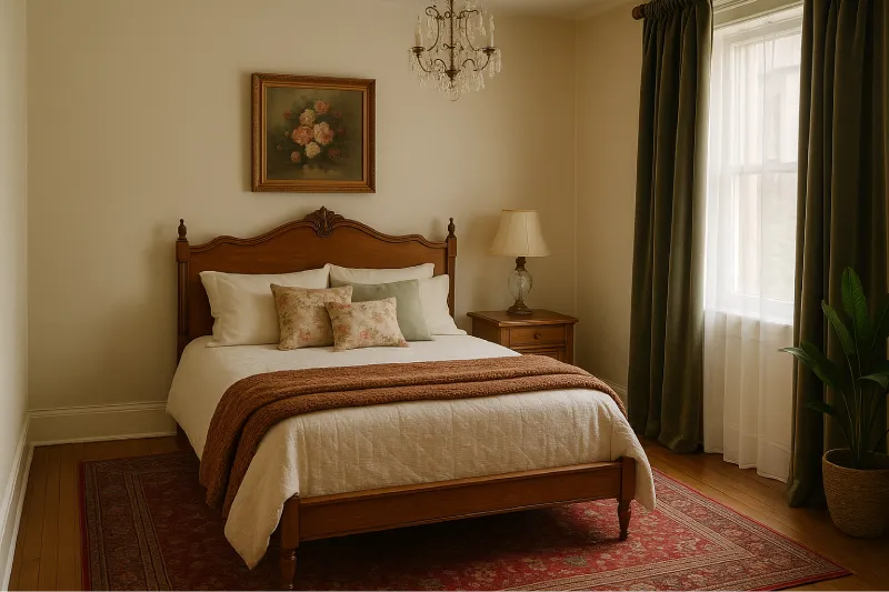 desain kamar tidur aesthetic Vintage Cozy