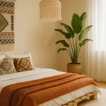 desain kamar tidur aesthetic nuasana warna coklat
