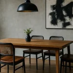 desain ruang makan industrial elegan