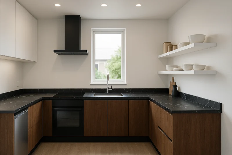 Desain Dapur Minimalis 3x3 Layout U-Shape
