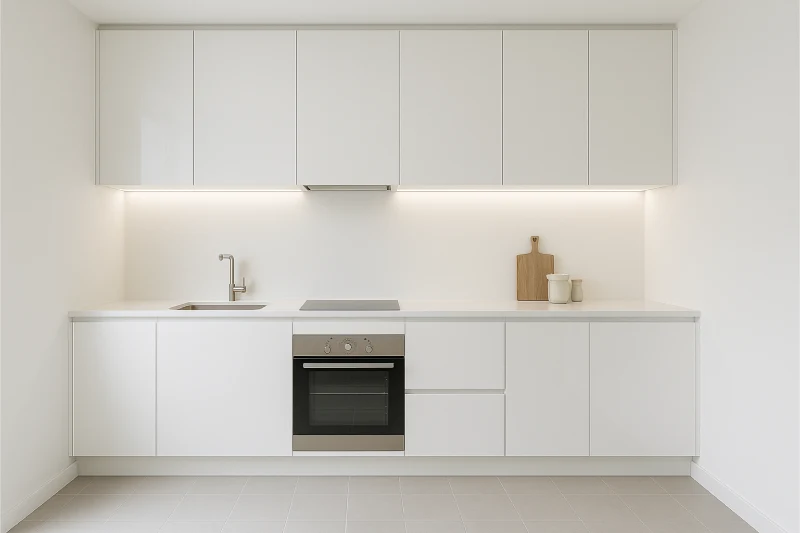 Desain Dapur Minimalis 3x3 Serba Putih Polos