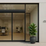 desain kantor minimalis tampak depan yang aesthetic