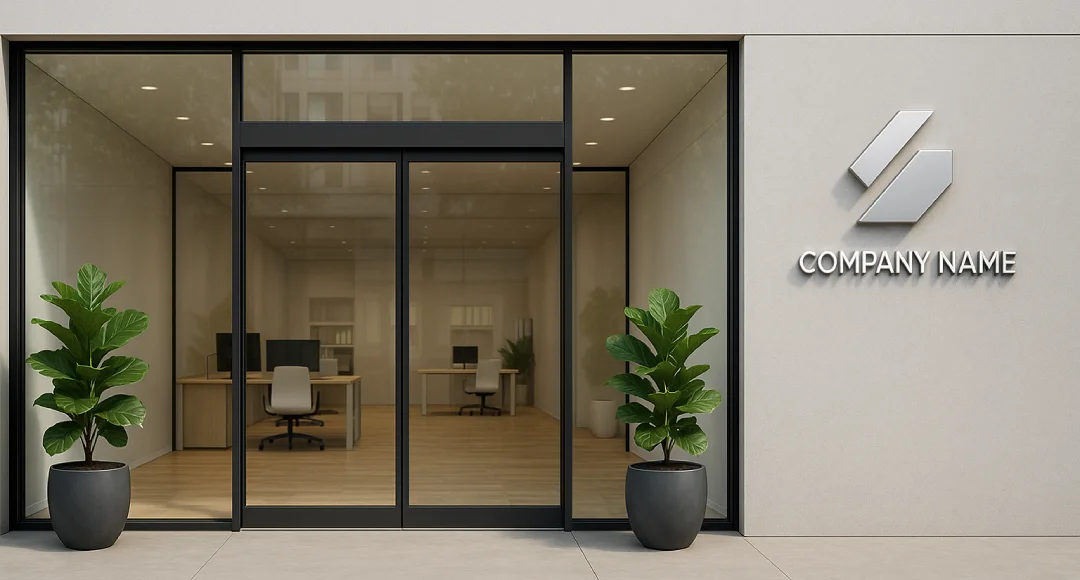 desain kantor minimalis tampak depan yang aesthetic