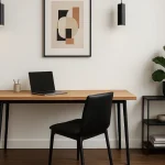 desain ruang kantor kecil minimalis aesthetic