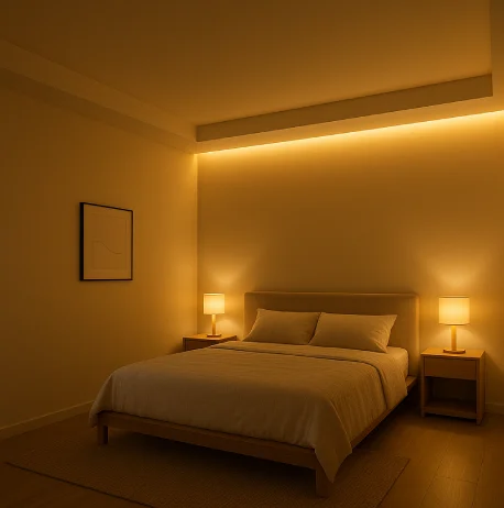 Plafon kamar tidur minimalis sederhana_ Cahaya Sudut Emas