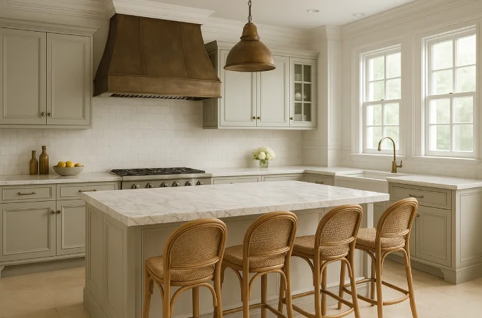 desain dapur klasik minimalis Island Kayu Besar